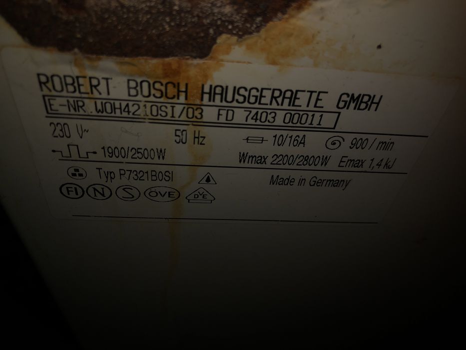 Пральна машинка Bosch WOH 4210 бу на з/ч пралка німецька