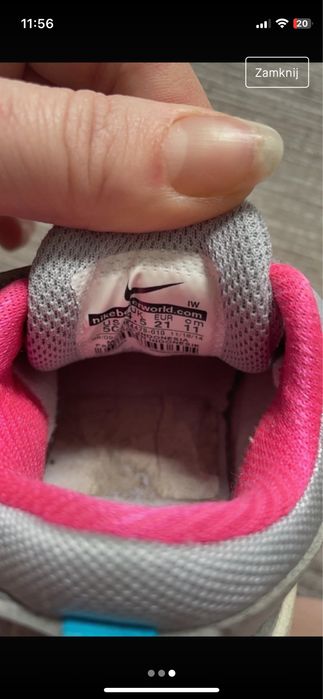 Adidasy nike 21 dziewczece