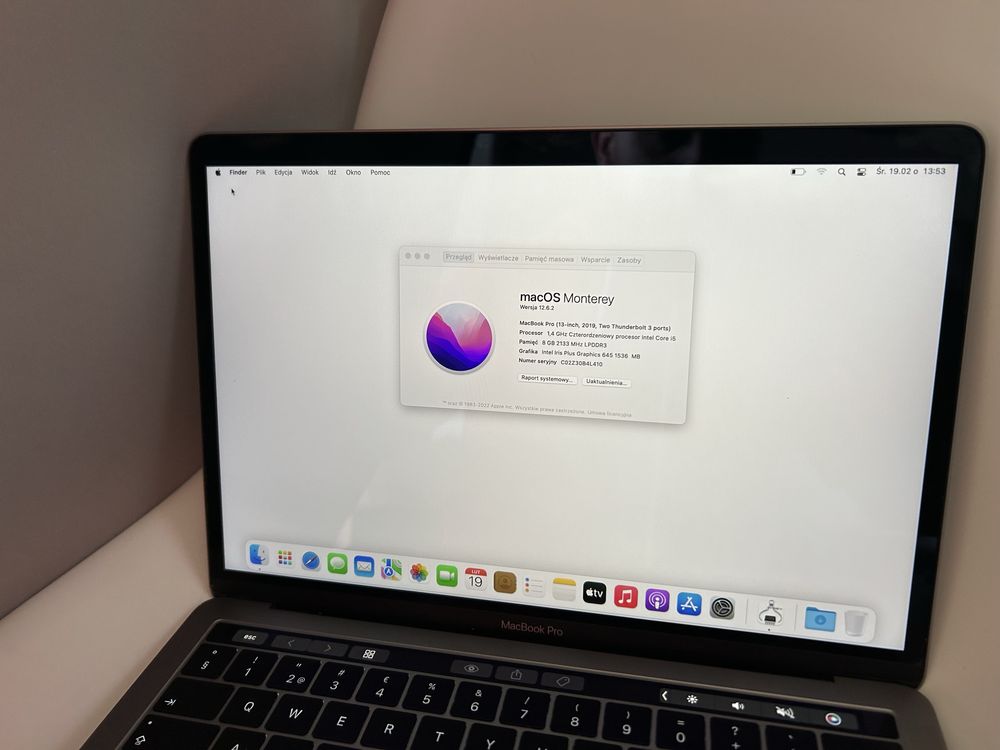 Apple MacBook Pro A2159 Intel Core i5 8 GB 256GB SSD