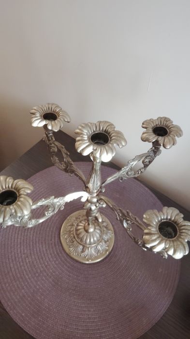 Świecznik mosiężny 30 cm