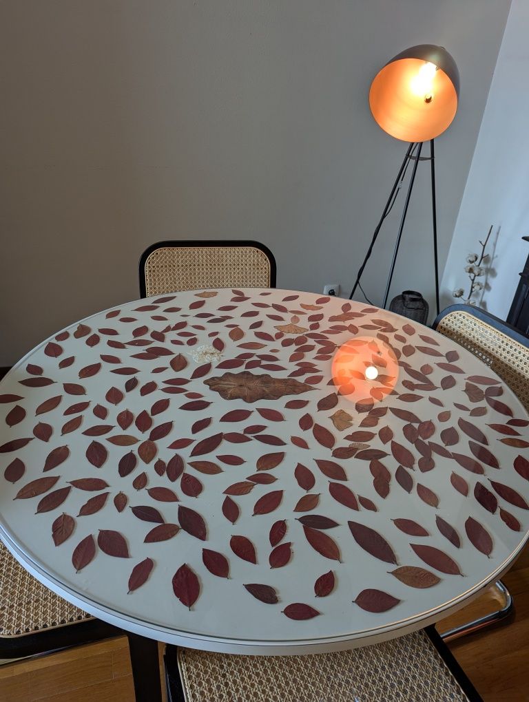 Mesa vintage com vidro