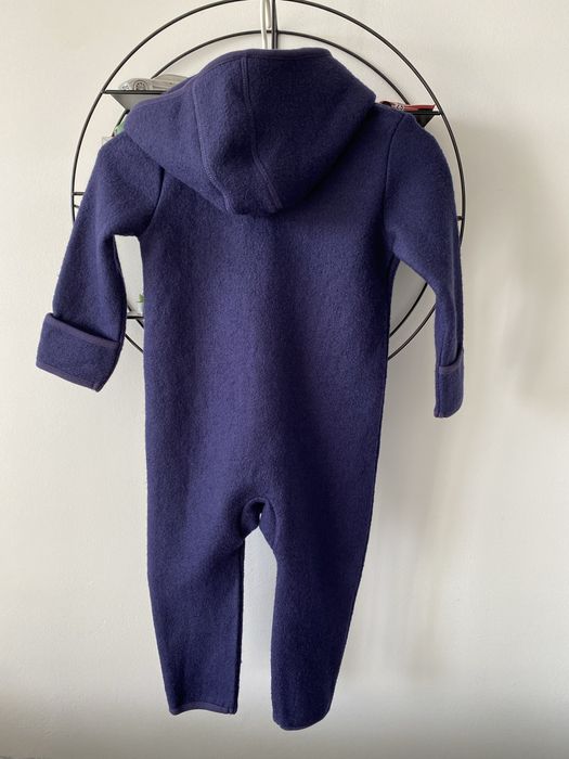 Wełniany pajacyk kombinezon zimowy wełna dla dziecka 86/92 cm