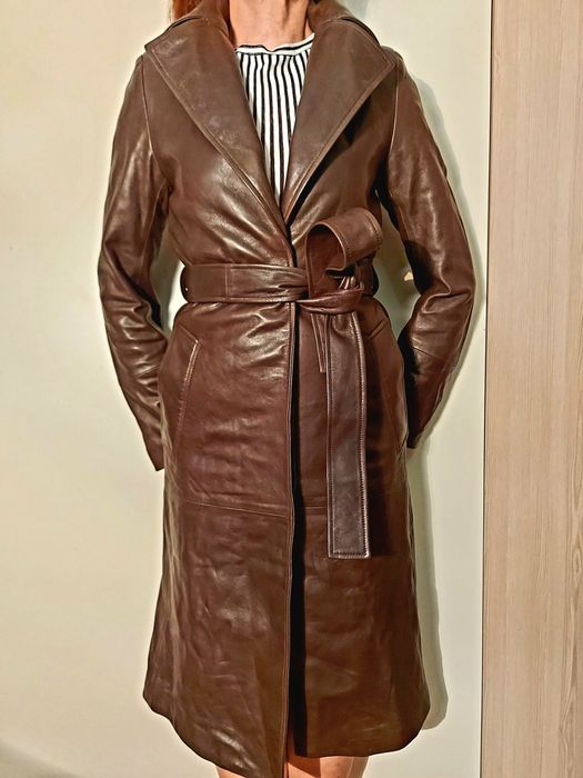 Плащ шкіряний Zara xs