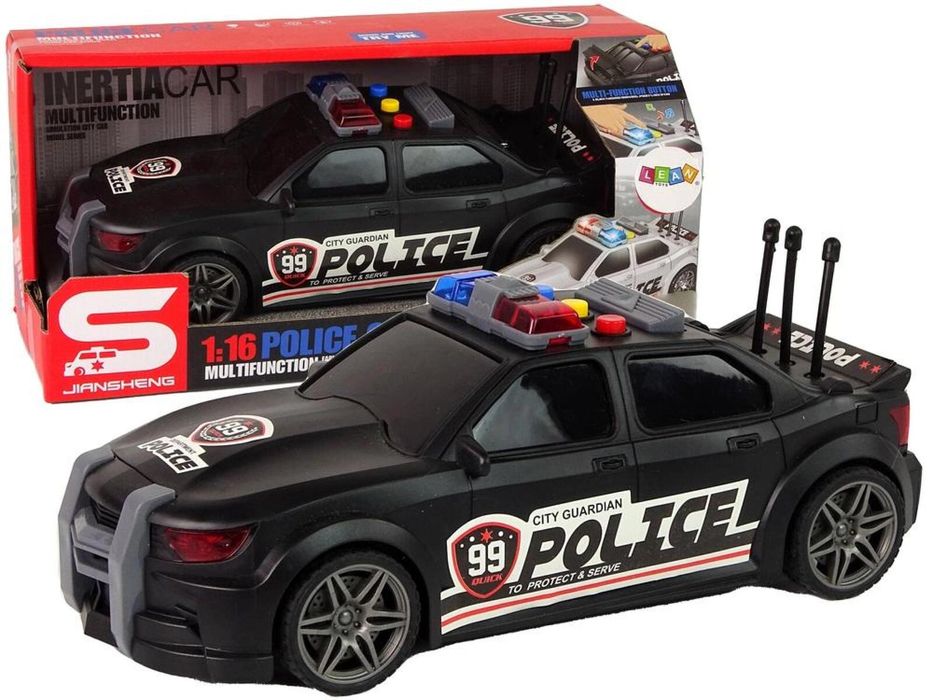 Policja 1:16 z dźwiękiem czarna pudełko,285x142 mm
