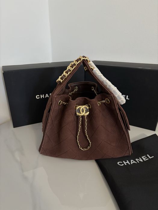 Brązowa zamszowa torebka Louis Vuitton skóra Gucci dostepna od ręki