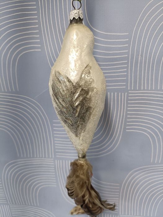 Ładna duża bombka choinkowa ptak p1