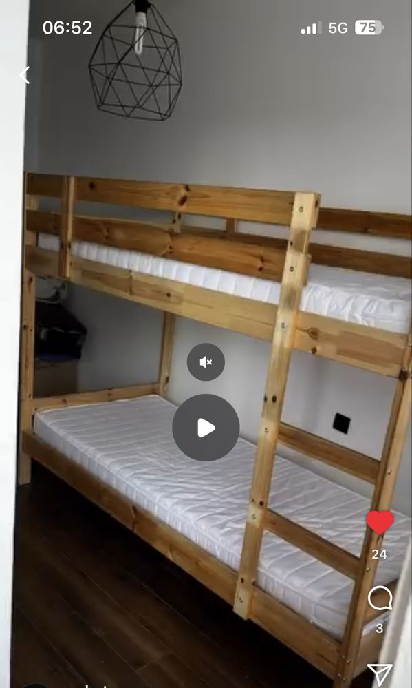 Łóżko 2 piętrowe  ikea aktualne