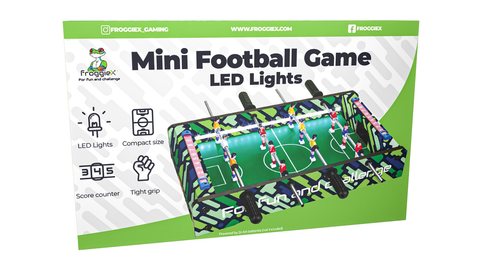 Froggiex Mini Piłkarzyki Stół Piłkarski Mecz Outlet FX-TS-MFB-LED-O