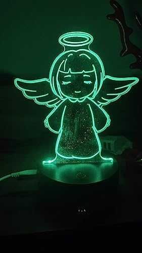 Akrylowa lampka dekoracyjna, led rgb, "aniołek"