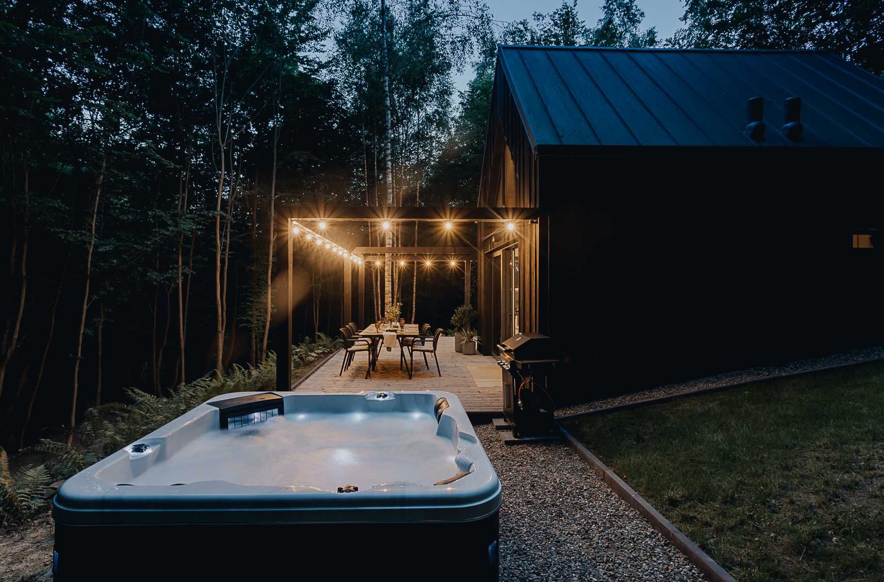Domek w górach, w lesie z jacuzzi w Beskidzie Wyspowym