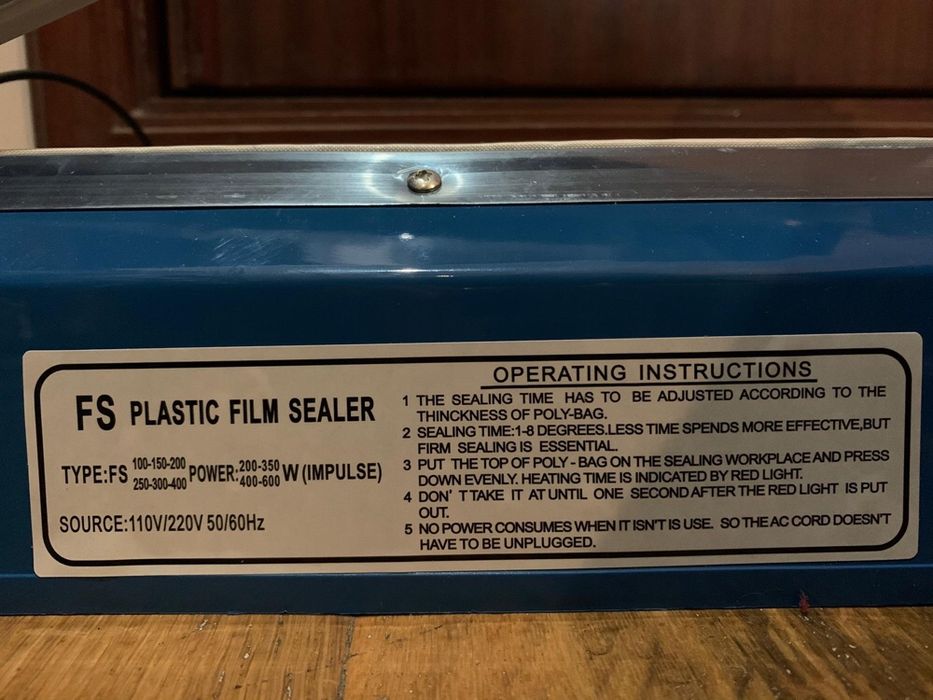 Máquina de selar sacos 30 cm