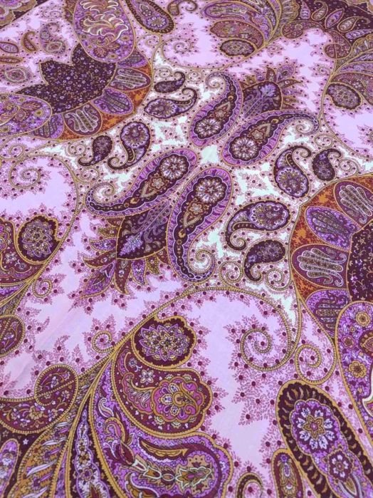 Павловопосадська хустка "Фаворит"вовняна з шовковою бахромою 125х125