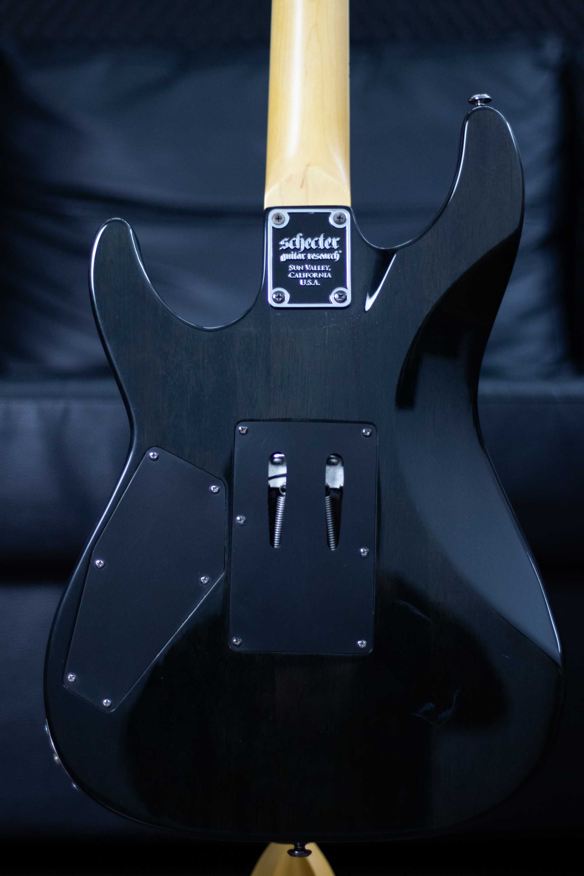 Schecter Omen Extreme-FR 2010 - See-Thru Black + Harshell Case