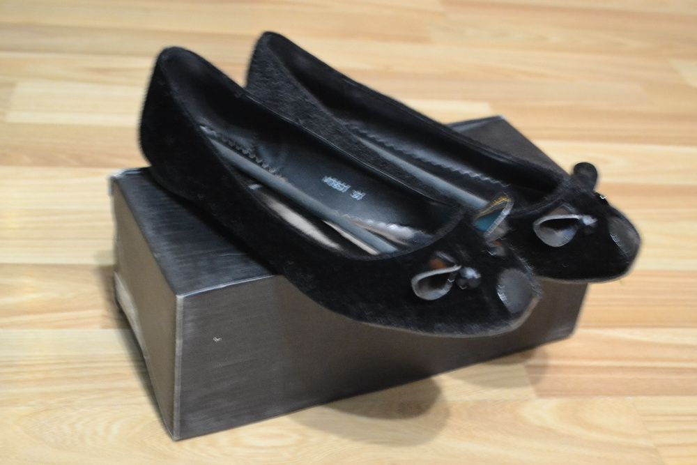 Buty baleriny myszy myszki kotki 37 4 czarne plusz