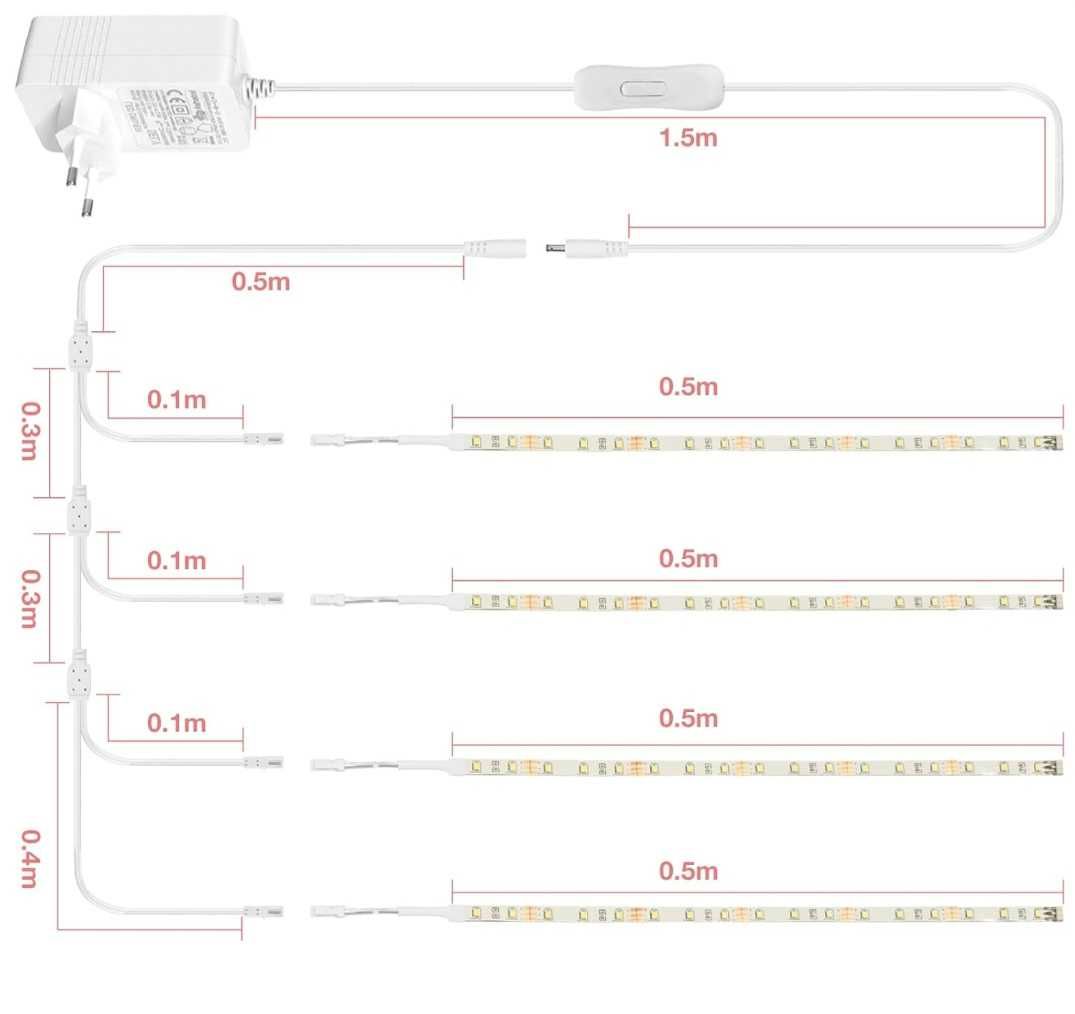 Listwa świetlna LED 4x50 WOBANE