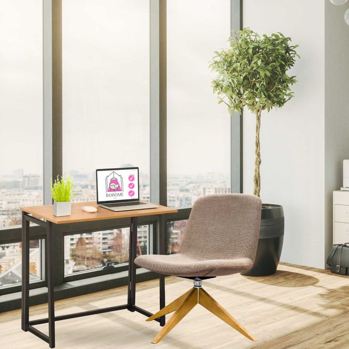 Składane Biurko LOFT Stolik Toaletka Czarne 80x45 x74 jak Drewno Komp