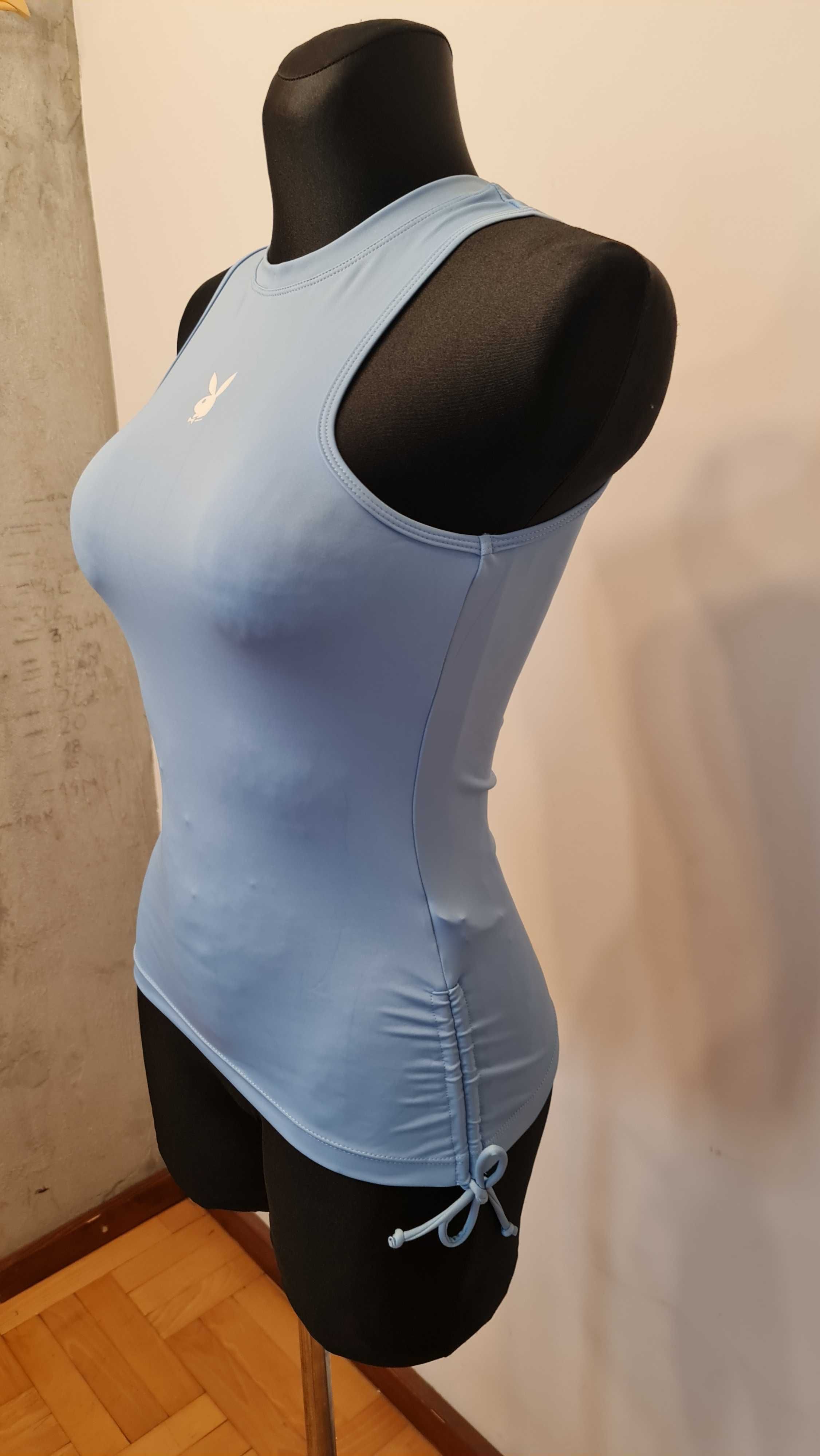 1210e sportowa koszulka Playboy Active Ruche Vest Top  roz M