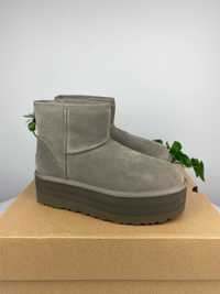 szare buty botki śniegowce ugg W Classic Mini Platform r. 40 n31