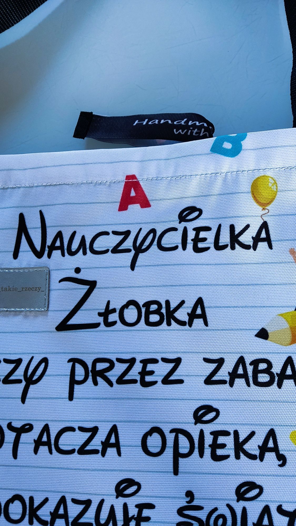 Piękna torba na ramię, prezent dla nauczycielki