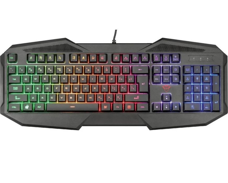 Teclado Gaming TRUST 830-RW Avonn (Membrana - Português - Preto)