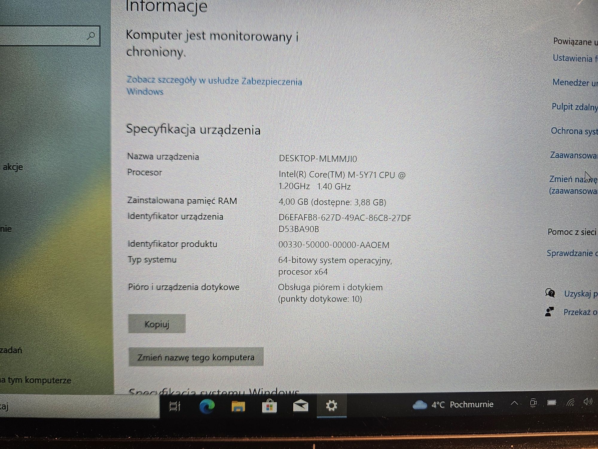 Tablet/laptop Dell Venue 11 pro 7140 klawiatura