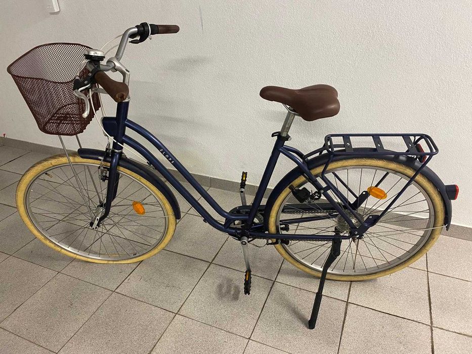 Bicicleta de Cidade Classic "Retro" 520 Quadro Baixo Azul-Escuro