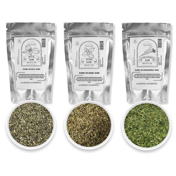 Zestaw przyprawy, zioła + 24x słoiczki 106 ml zakrętka + 75x etykiety