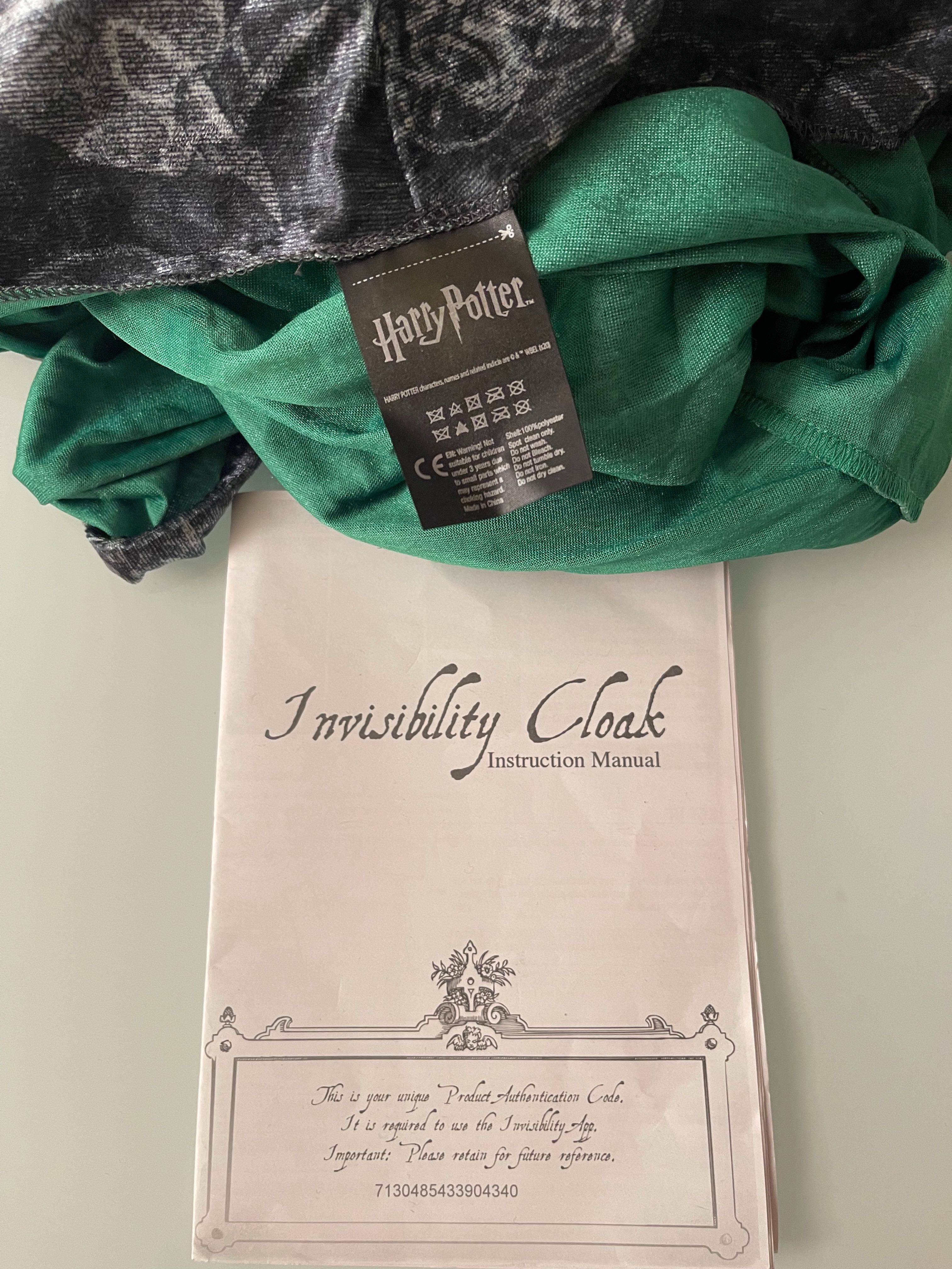 Réplica do manto de invisibilidade de Harry Potter (como novo)