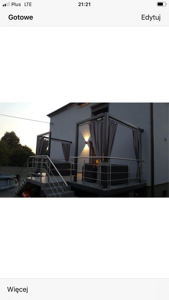 Balustrady / Balustrada / Filary / Taras / Balkon. Ksztalt litery L