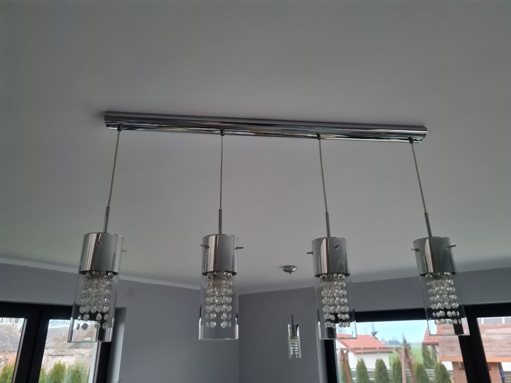 Lampa sufitowa salon kryształki