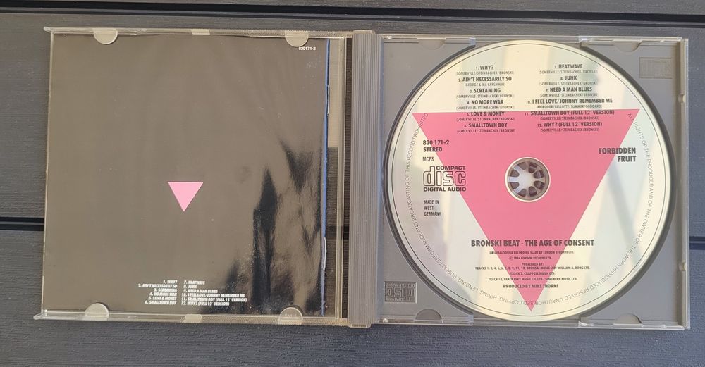 Bronski Beat - The Age of Consent 1984 [Forbidden Fruit]  CD