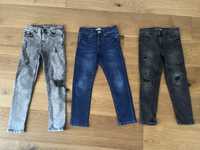 Spodnie jeans chłopięce zara sinsay 122 128