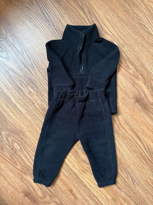 Чорний дитячий костюм, теплий костюм на зиму