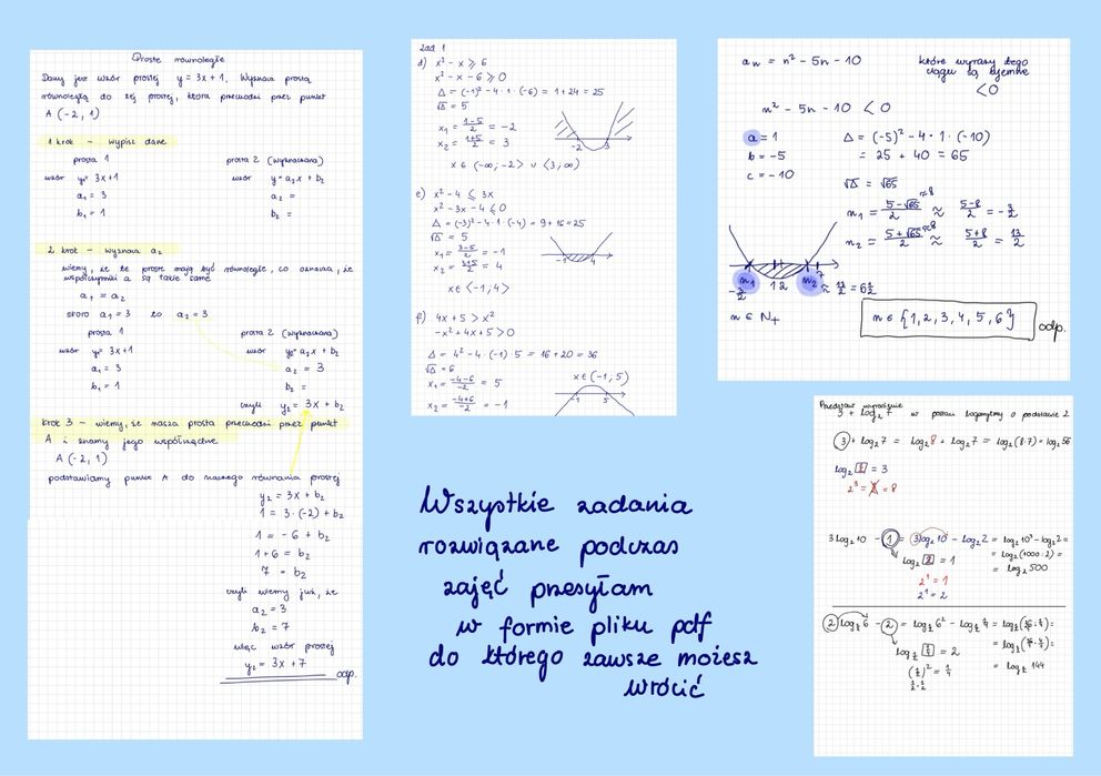 Korepetycje z matematyki (liceum technikum, matura, szkoła podstawowa)
