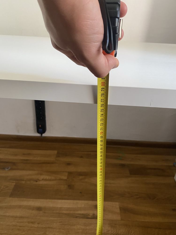 Solidne grube Biurko IKEA - białe 160 cm x 65 cm x 80 cm, grubość 3,3