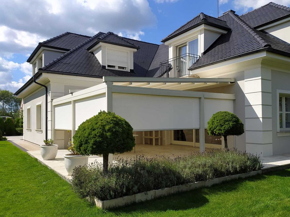 PERGOLA z dachem zwijanym Pergola tarasowa różne wymiary