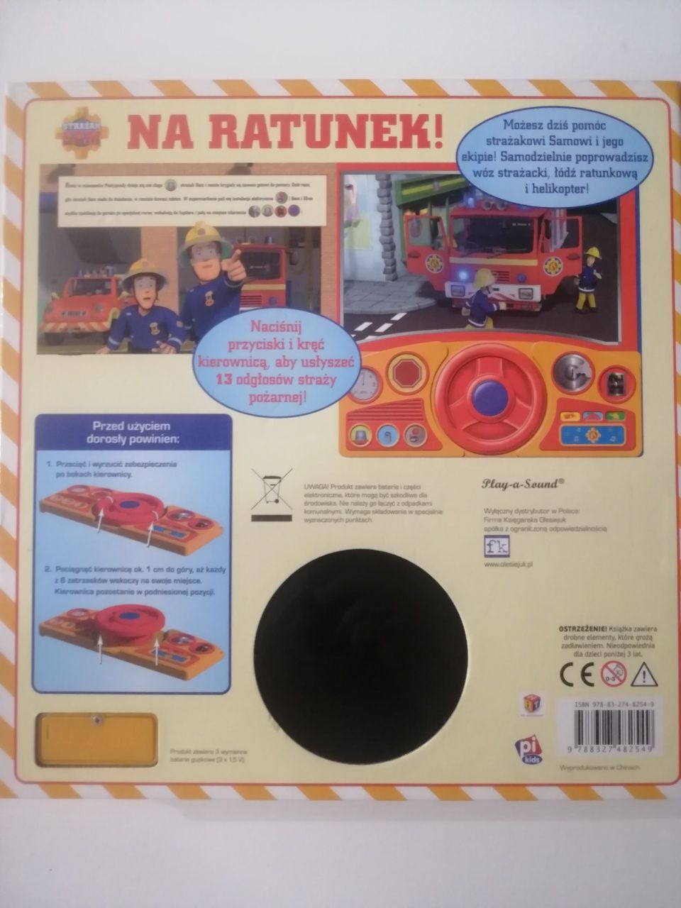 Strażak Sam Na Ratunek książka z kierownicą Bob Budowniczy bajka portf