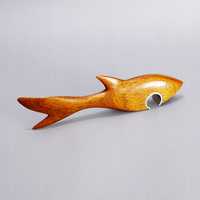 duński design lata 60 drewniany otwieracz w kształcie ryby