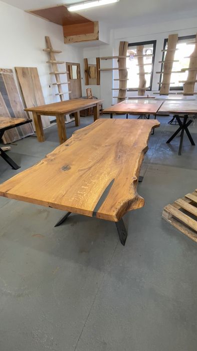 stół dębowy loft rustykalny industrialny lity