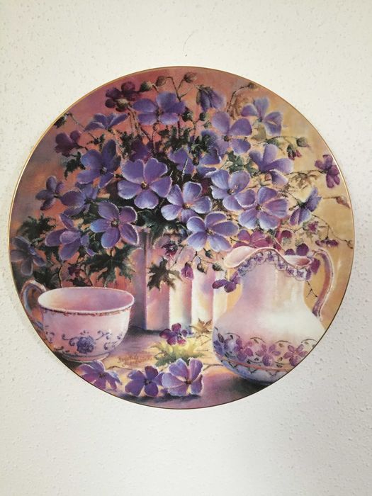 Coleção de seis pratos decorativos Wedgwood