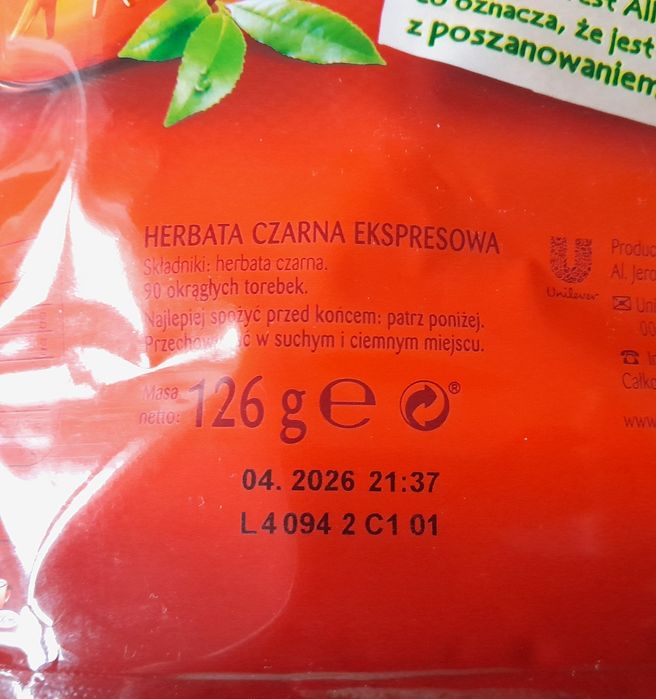 Herbata Saga 90 torebek x2