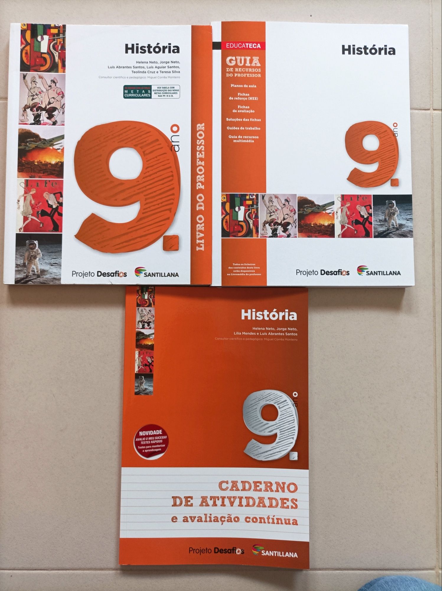 História 9° Ano - Manual, Caderno de Atividades e Recursos Professor