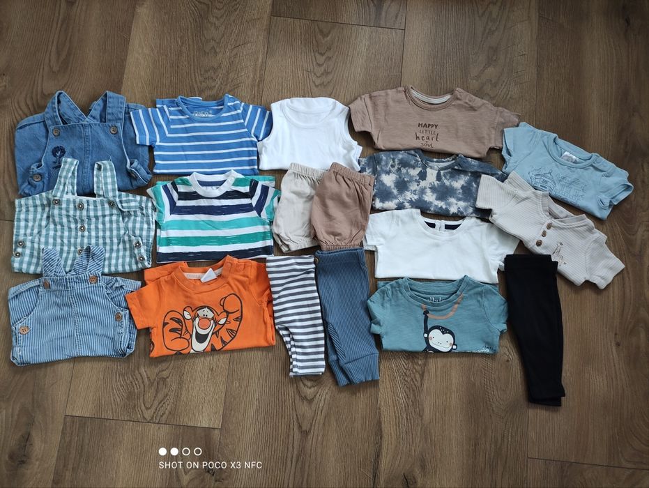 Wyprawka letnia dla chłopca rozmiar 50/56