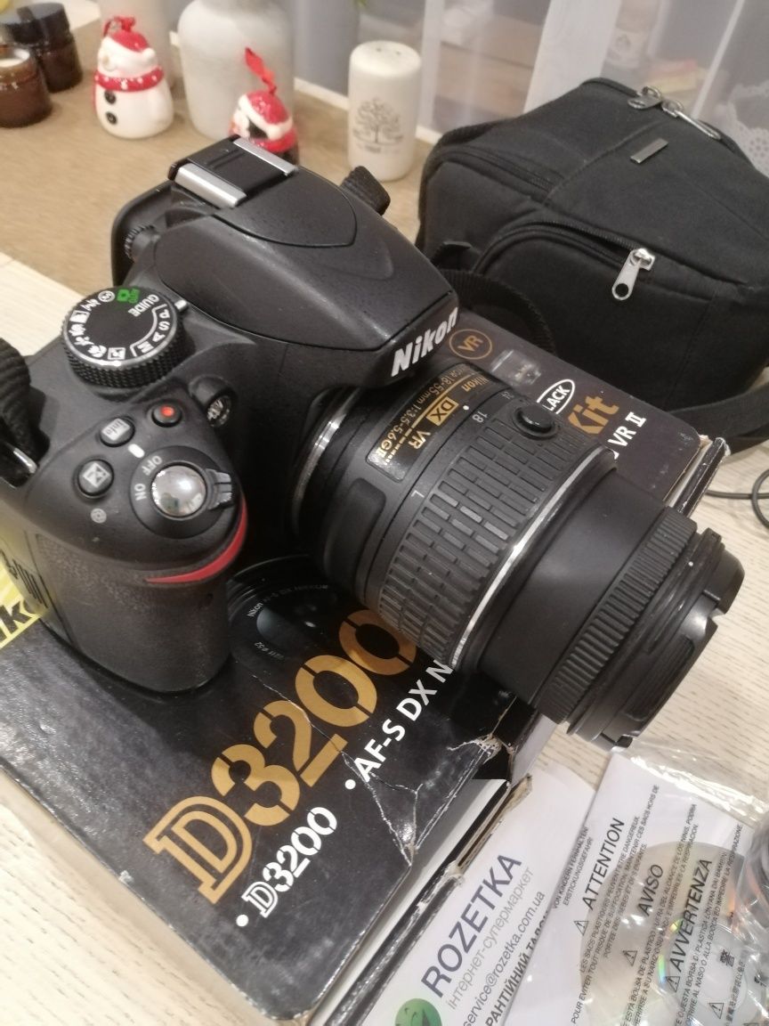 Фотоапарат Нікон Д3200 Nicon d3200 без зауважень. Повний комплект