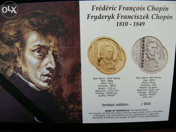 Kolekcja Fryderyk Chopin złota moneta złote monety