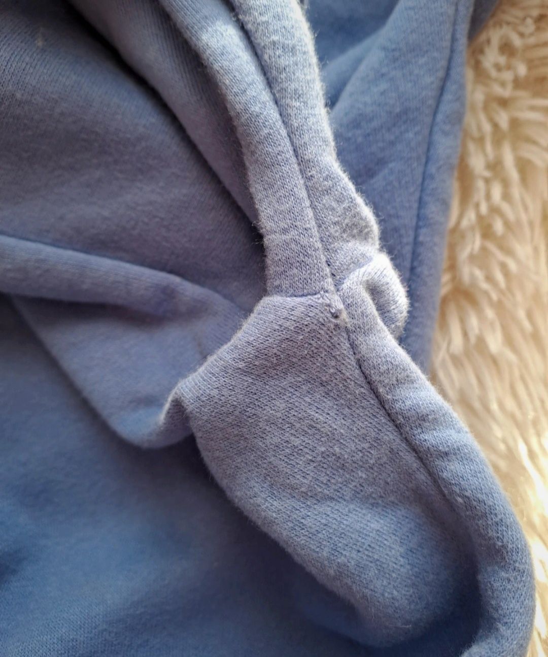Duży Sweter z Bufiastymi Rękawami | Rozmiar Oversize M/38 | Liliowy |