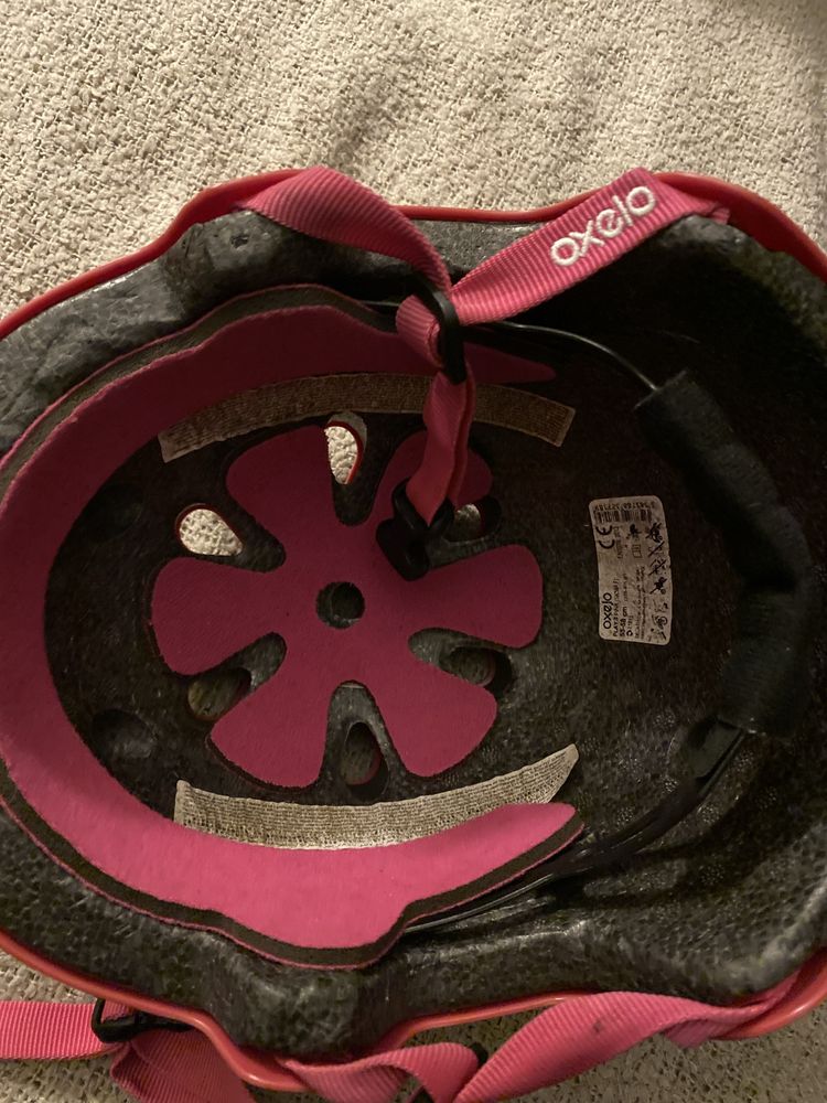 Kask różowy dziecięcy 55-58cm