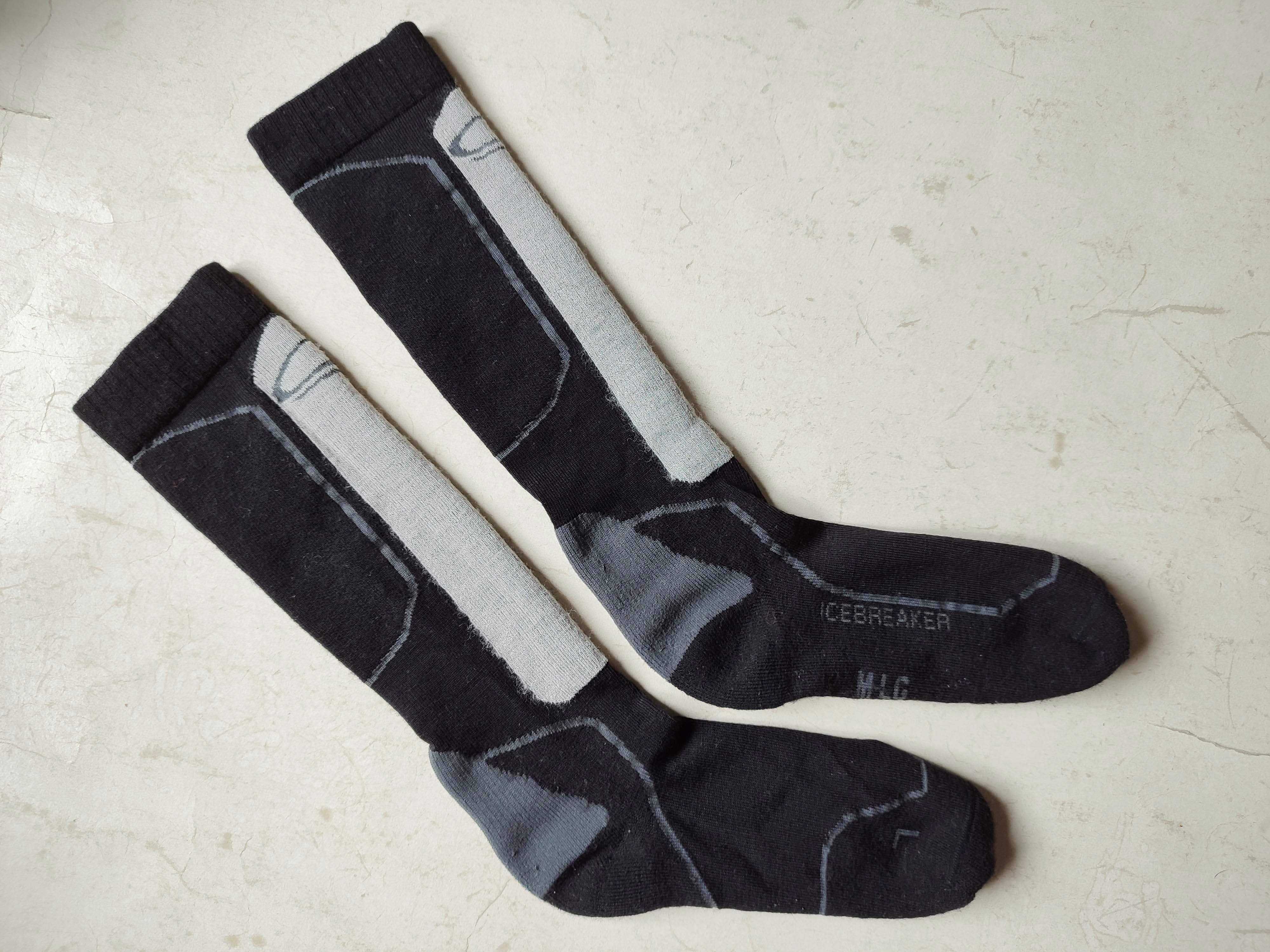 ТермоШкарпетки ICEBREAKER 39-43 M-LG Merino Wool black-grey в'язані