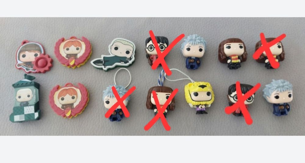 Bonecos Harry Potter - Kinder Joy 
Em separado