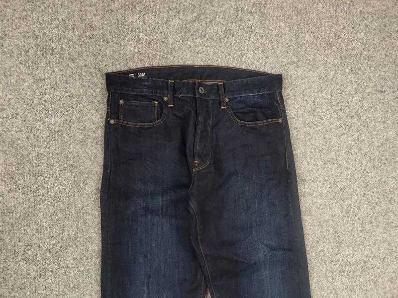 Нові ідеальні чоловічі завужені джинси G Star Raw 3301 темно сині ориг